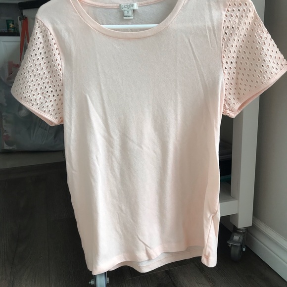 J. Crew- peach/ baby pink T-shirt. S - Picture 5 of 5